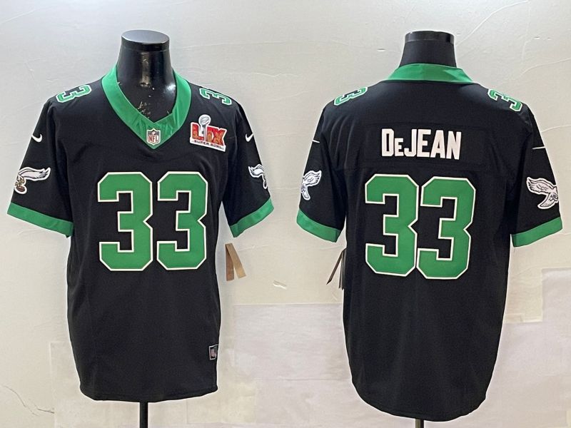Men Philadelphia Eagles #33 DeJean Black Retro three generations 2025 Nike Limited NFL Jersey style 1